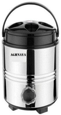 AGHNAYA Steel Water Jug - 5 Liters Hot and Cold Up to 4-6 Hours Tea Pot 5000 ml Flask(Pack of 1, Silver, Steel)