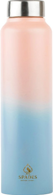 SPADES Stainless Steel Water Bottle | Leakproof 1000 ml Stainless Steel Bottle(Pack of 1, Pink)