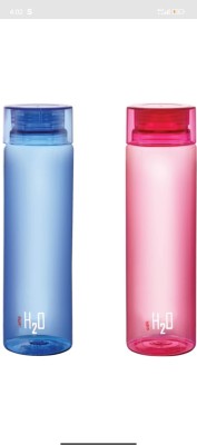 RKPL Plastic Water Bottle 1000 ml Multicolour (2PCS) 1000 ml Bottle(Pack of 2, Multicolor, Plastic)