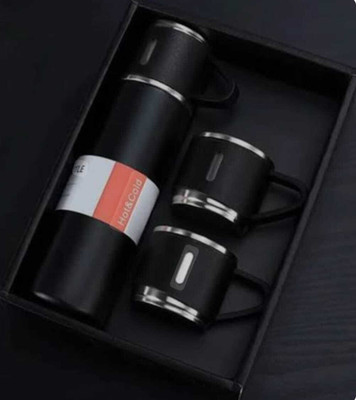 Adi 500 ml Steel Flask(Pack of 1, Black)