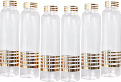 SELDOS 1000 ml Plastic Bottle(Pack of 6, Clear)