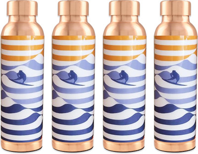 KUBER INDUSTRIES 950 ml Copper Bottle(Pack of 4, Multicolor)