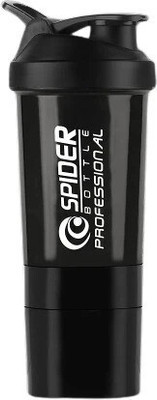 COOL INDIANS 500 ml Plastic Shaker(Pack of 1, Black)