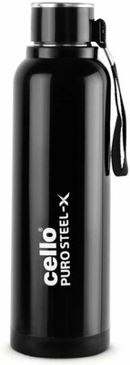 cello 650 ml Steel Bottle(Pack of 1, Black)