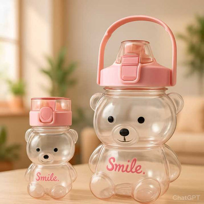 Shop Versa 1000 ml Plastic Bottle(Pack of 2, Pink)