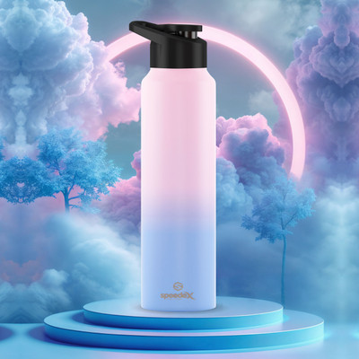 SPEEDEX 1000 ml Steel Bottle(Pack of 1, Pink, Blue)