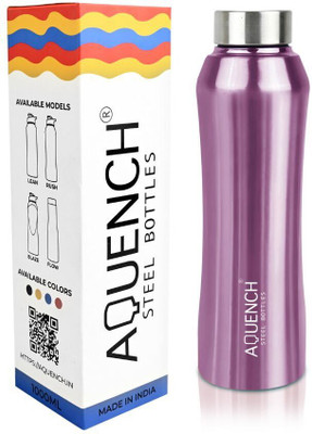 AQUENCH 1000 ml Steel Bottle(Pack of 1, Purple)