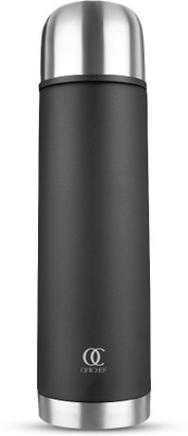 bottel 1000 ml Steel Flask(Pack of 1, Black)