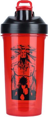 MandU 600 ml Plastic Shaker(Pack of 1, Red)