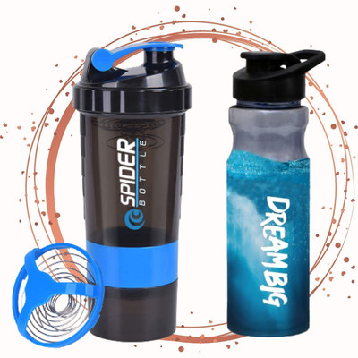 TRUE INDIAN 500 ml Plastic Shaker(Pack of 3, Blue)