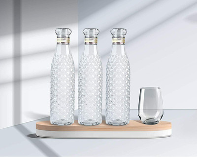 KITKING 1000 ml PET Bottle(Pack of 3, Clear)