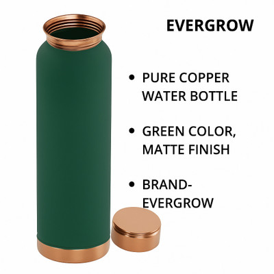 EVERGROW 950 ml Copper Bottle(Pack of 1, Green)