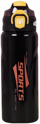 3D METRO SUPER STORE 600 ml Steel Flask(Pack of 1, Black)