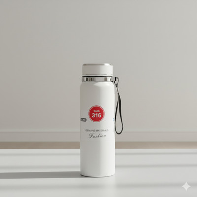 Kishori 800 ml Stainless Steel Flask(Pack of 1, White)