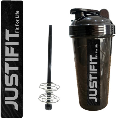 JUSTIFIT Classic Bottle 700 ml Shake 700 ml Shaker(Pack of 1, Black, Plastic)