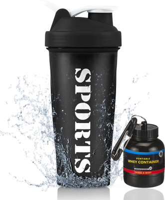 TRUE INDIAN 600 ml Plastic Shaker(Pack of 2, Black)
