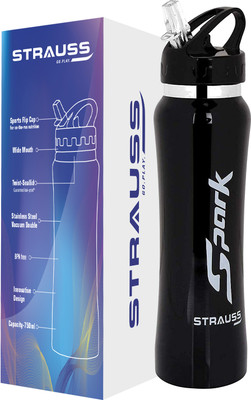Strauss 750 ml Steel Shaker(Pack of 1, Black)