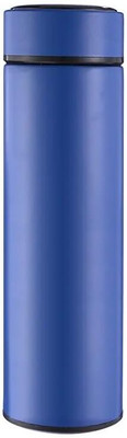 Dkriva Smart Vacuum Insulated Water Bottle with LED Temperature Display 500 ml Flask 500 ml Bottle(Pack of 1, Blue, Steel)