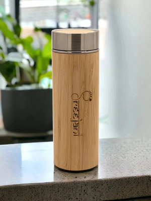 Sreejani 500 ml Bamboo, Steel Bottle(Pack of 1, Beige)