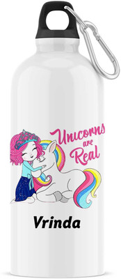 daddydream 600 ml Aluminium Bottle(Pack of 1, White)