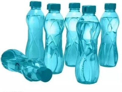 s r care Water Bottles, 1 Litre Each, Set of 6, Blue | BPA Free | Leak Proof Office Gym 1000 ml Bottle(Pack of 6, Blue, Plastic)