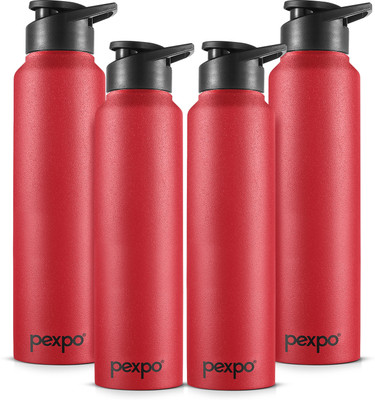pexpo 950 ml Steel Bottle(Pack of 4, Maroon)