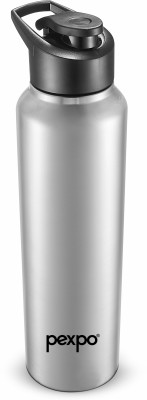 pexpo 750 ml Sports and Hiking Stainless Steel Water Bottle, Chromo 750 ml Bottle(Pack of 1, Silver, Steel)