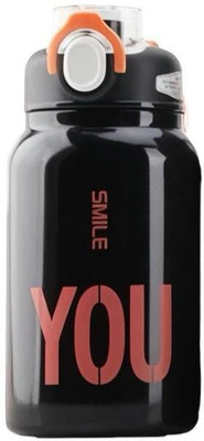 3D METRO SUPER STORE 550 ml Steel Flask(Pack of 1, Black)