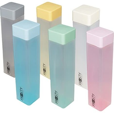 smartclick Premium Square Shape Water Bottle Set Of Plastics 1000 Ml Bottle(Pack of 6) 900 ml Bottle(Pack of 6, Multicolor, Plastic)