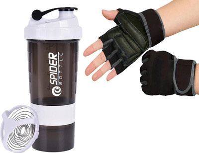 TRUE INDIAN 500 ml Plastic Shaker(Pack of 2, White)