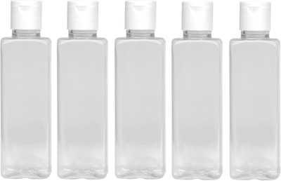 Uniqon 100 ml Plastic Bottle(Pack of 5, White)