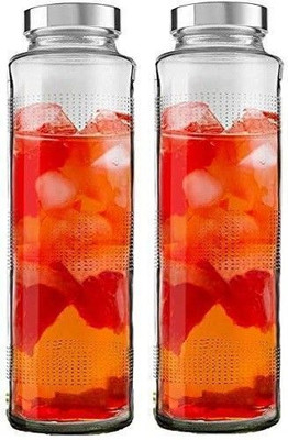 Adigee 800 ml Glass Bottle(Pack of 2, Clear)