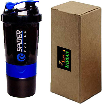 TRUE INDIAN 500 ml Plastic Shaker(Pack of 1, Blue)