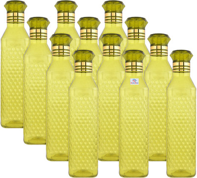 Heart Home 1000 ml Plastic Bottle(Pack of 12, Green)