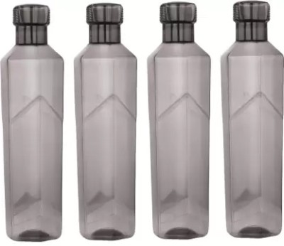 SIDDHESHWAR TRADING Premium Glacier Fridge Water Bottles Set Of 4 For Gym, Office, Home ( Multi ) 1000 ml Bottle(Pack of 4, Black, PET)