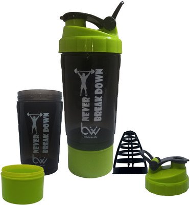 BDOUBLEU Beast Shaker 500 ml Shaker(Pack of 1, Green, Plastic)