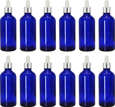 ceeyu 100 ml Glass Bottle(Pack of 12, Blue)