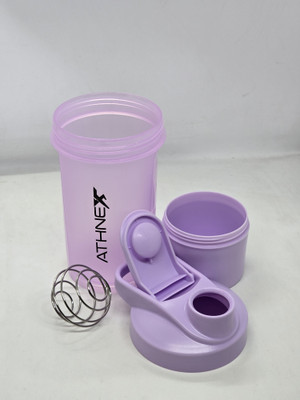 athnex 400 ml Plastic Shaker(Pack of 1, Purple)