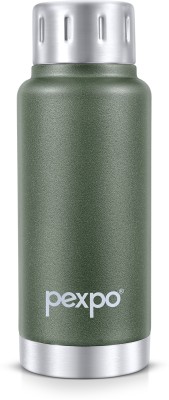 pexpo 12 Hrs Hot & Cold Water Bottle,Stainless Vacuum Insulated Cameo 300 ml Flask(Pack of 1, Green, Steel)