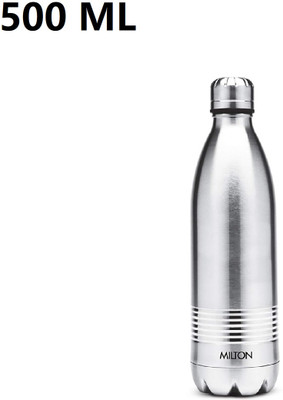 MILTON 500 ml Steel Bottle(Pack of 1, Steel/Chrome)