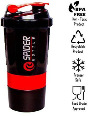 HouseOfCommon 500 ml Plastic Shaker(Pack of 1, Red)