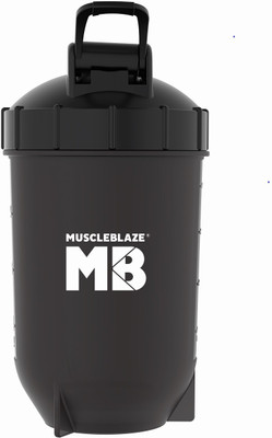 MUSCLEBLAZE 500 ml Plastic Shaker(Pack of 1, Black)