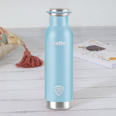 cello Duro Sip, Duro Tuff Steel Series, Water Flask with Durable DTP Coating 600 ml Flask(Pack of 1, Blue, Steel)