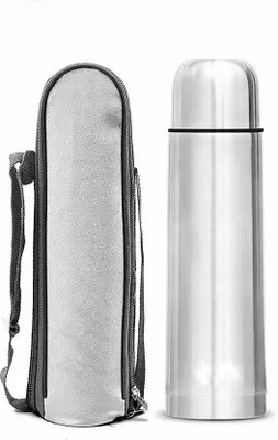 White Wings Thermosteel Insulated 24 Hours Hot or Cold Bottle Flask with Flip Lid with cover 750 ml Flask(Pack of 1, Silver, Steel)