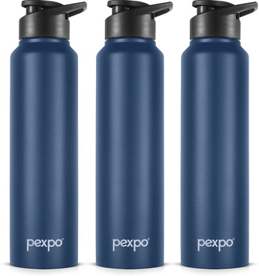 pexpo 950 ml Steel Bottle(Pack of 3, Blue)