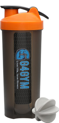 G4GYM 700 ml Plastic Shaker(Pack of 1, Orange)