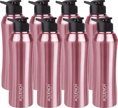 AQUENCH 1000 ml Steel Sipper(Pack of 8, Pink)