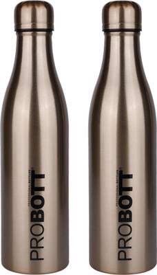 PROBOTT Thermosteel Vintage Vacuum Flask Each 750ml 750 ml Flask(Pack of 2, Brown, Steel)