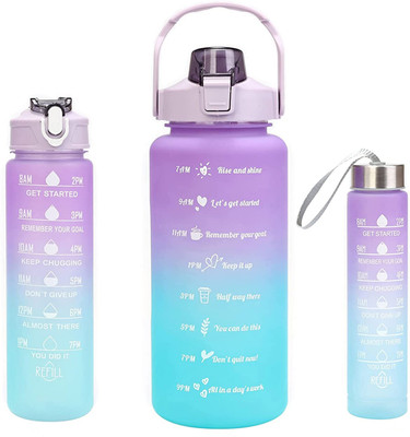 Obvie 2000 ml Plastic, Silicone, Plastic Sipper(Pack of 3, Purple)