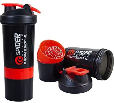 Snipper 500 ml Plastic Shaker(Pack of 1, Red, Black)